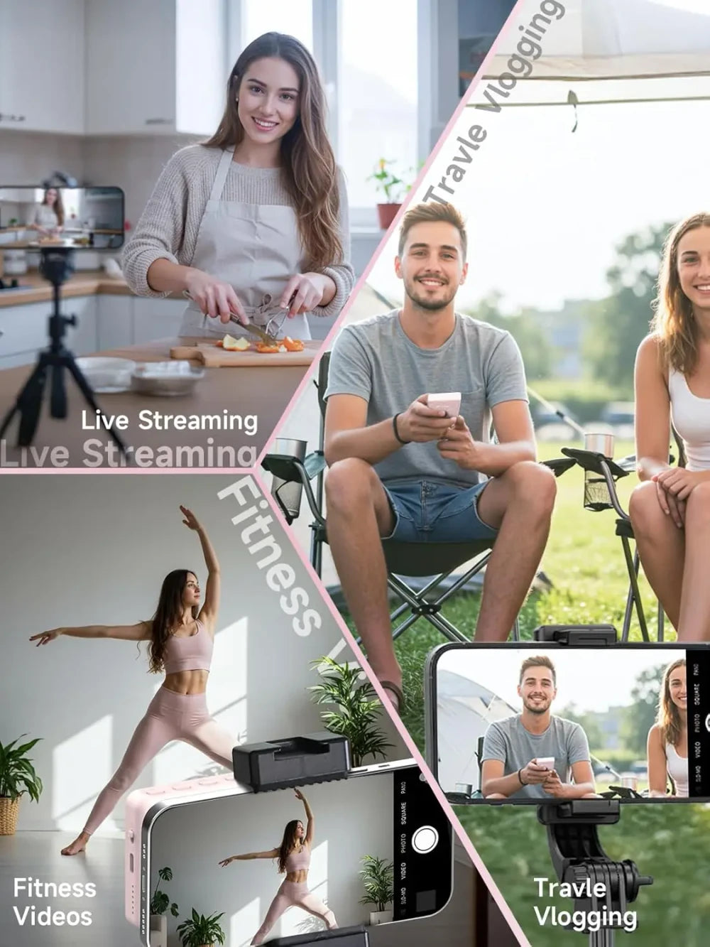 Monitor magnetic pentru selfie vlogging