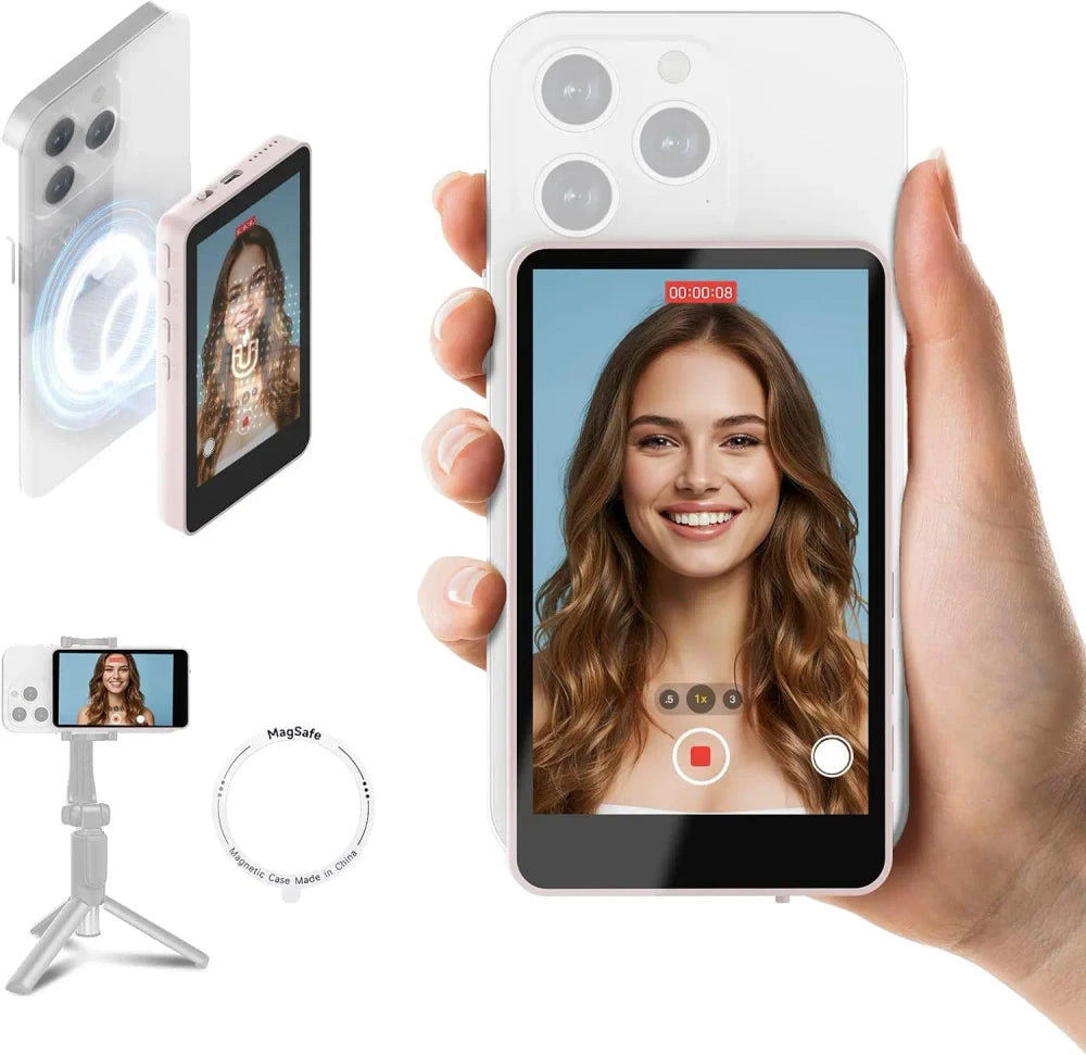 Monitor magnetic pentru selfie vlogging