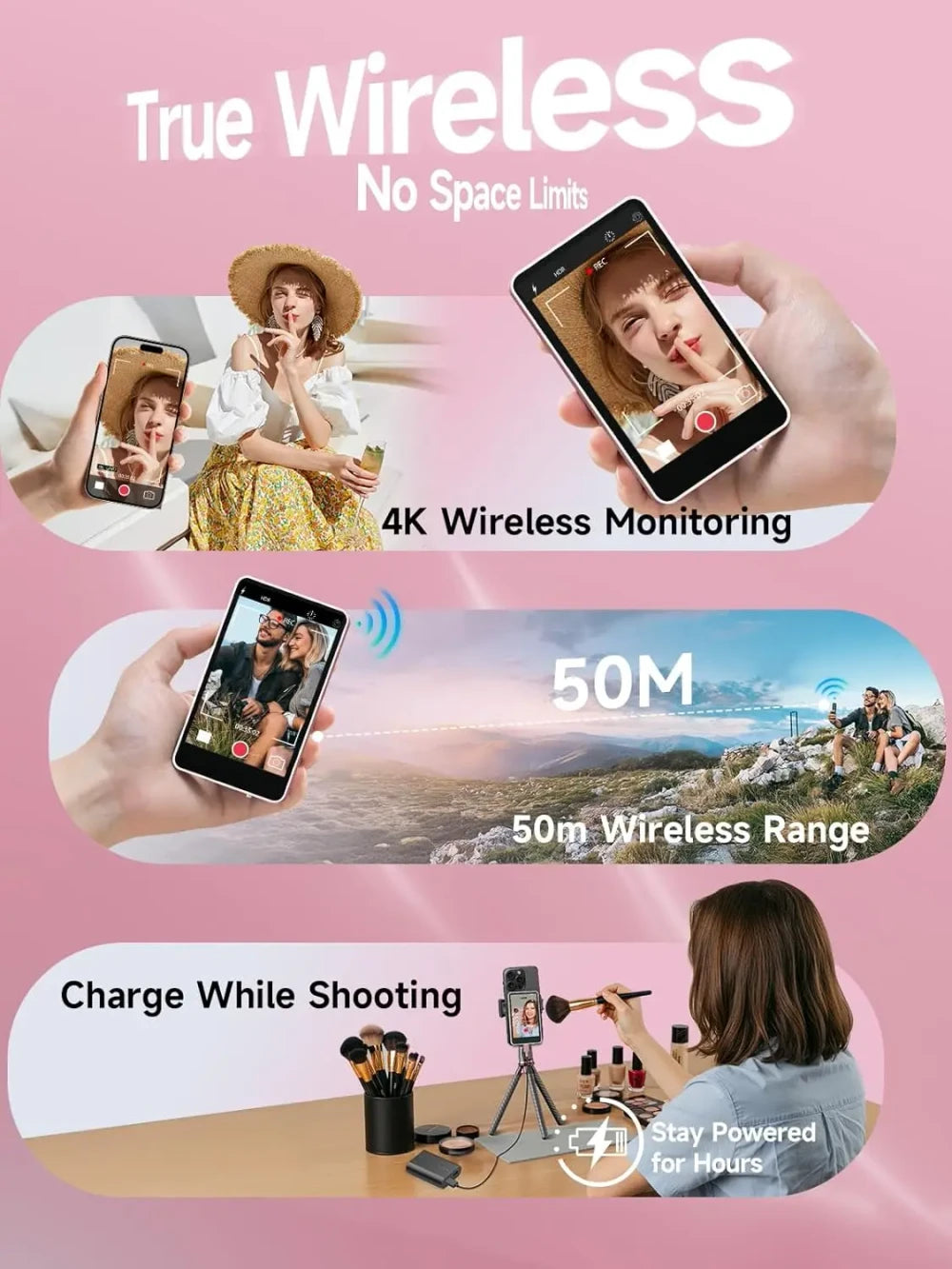 Monitor magnetic pentru selfie vlogging